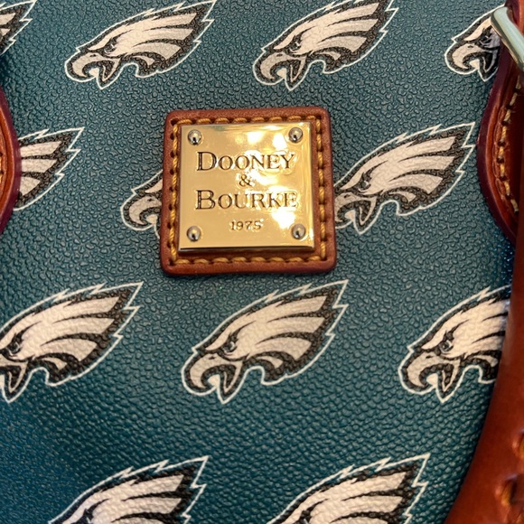 Dooney & Bourke Green and Brown Satchel - Picture 2 of 7